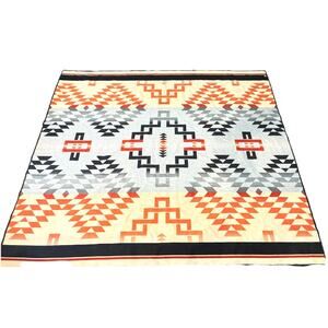Pendleton Wool Blanket & Pillow Home Collection Aztec Queen USA EUC Bedding